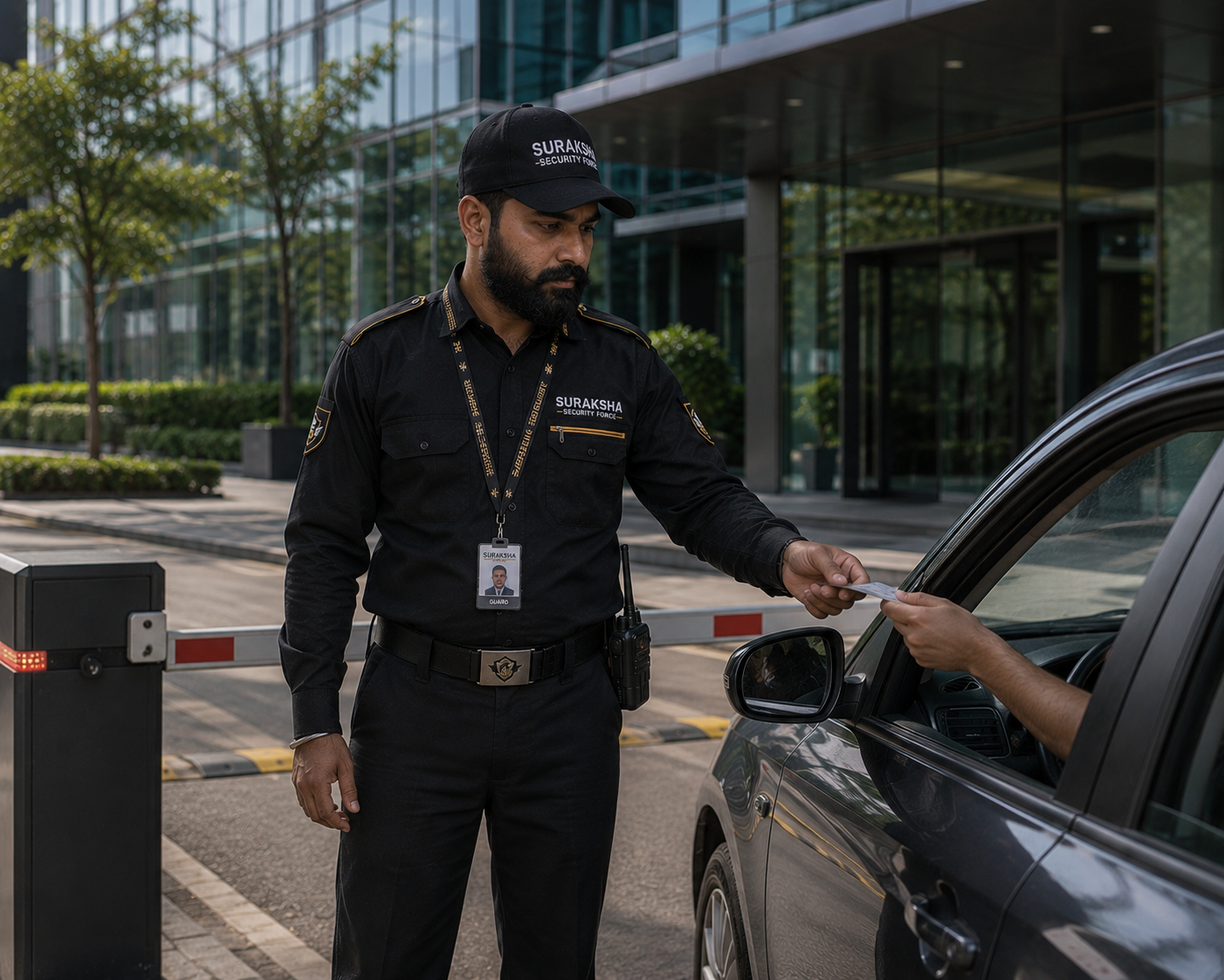 Corporate security team at a business property